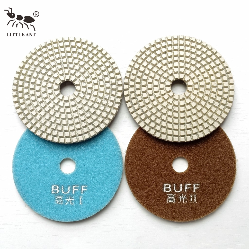 KÜÇÜK KARINCA YENİ Yüksek Parlak 4inç 2 Adımlı Parlatıcı Elmas Beton Zemin Parlatma Pedi