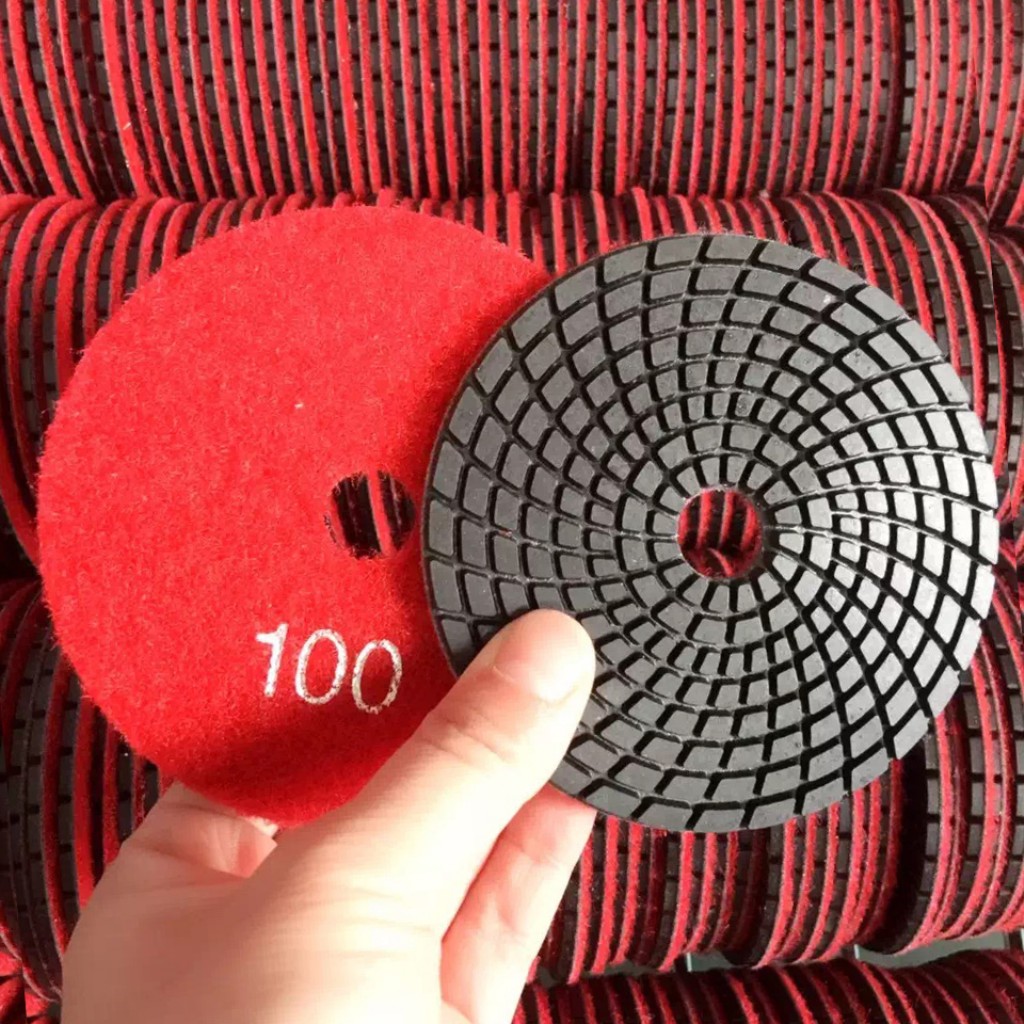 Küçük Ant 3inch 4inch 7inch Elmas Spirl Islak Reçine Parlatma Pedleri Beton Taş Granit Kuvars Terazzo Tezgahı İçin Gerçek Renk