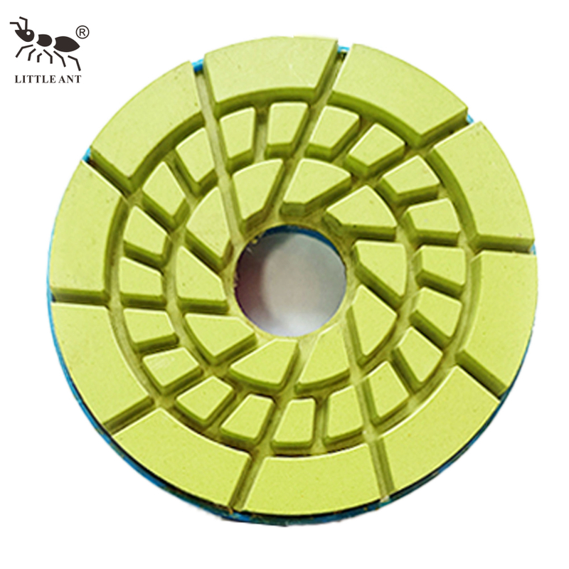 Küçük Ant 5 "125mm Salyangoz Kilit Reçine Zemin Pilising Ped PVC Destekli Islak Kullanım 5inç Granit Mermer Terazzo Kuvars