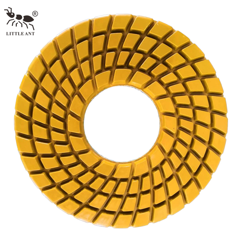 Küçük karınca 250mm 10 inç reçine zemin parlatma pedi Spiral Güç aleti Granit Mermer Terazzo Kuvars