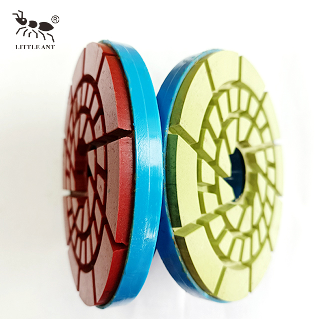 Küçük Ant 5 "125mm Salyangoz Kilit Reçine Zemin Pilising Ped PVC Destekli Islak Kullanım 5inç Granit Mermer Terazzo Kuvars