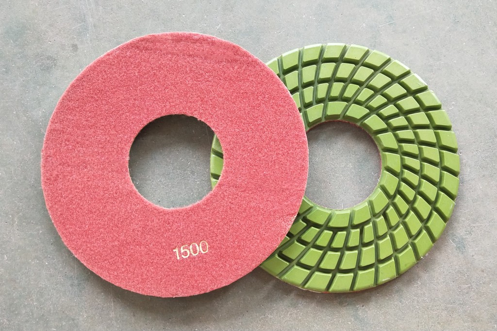 Küçük karınca 250mm 10 inç reçine zemin parlatma pedi Spiral Güç aleti Granit Mermer Terazzo Kuvars