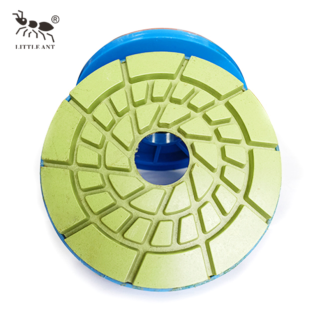 Küçük Ant 5 "125mm Salyangoz Kilit Reçine Zemin Pilising Ped PVC Destekli Islak Kullanım 5inç Granit Mermer Terazzo Kuvars