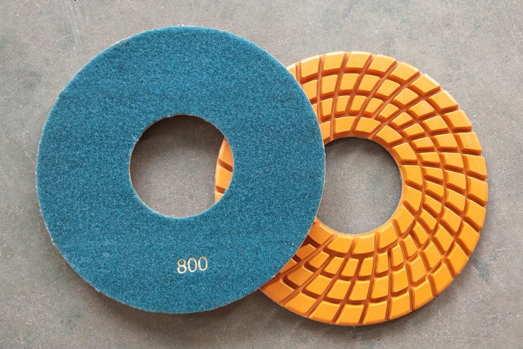 Küçük karınca 250mm 10 inç reçine zemin parlatma pedi Spiral Güç aleti Granit Mermer Terazzo Kuvars