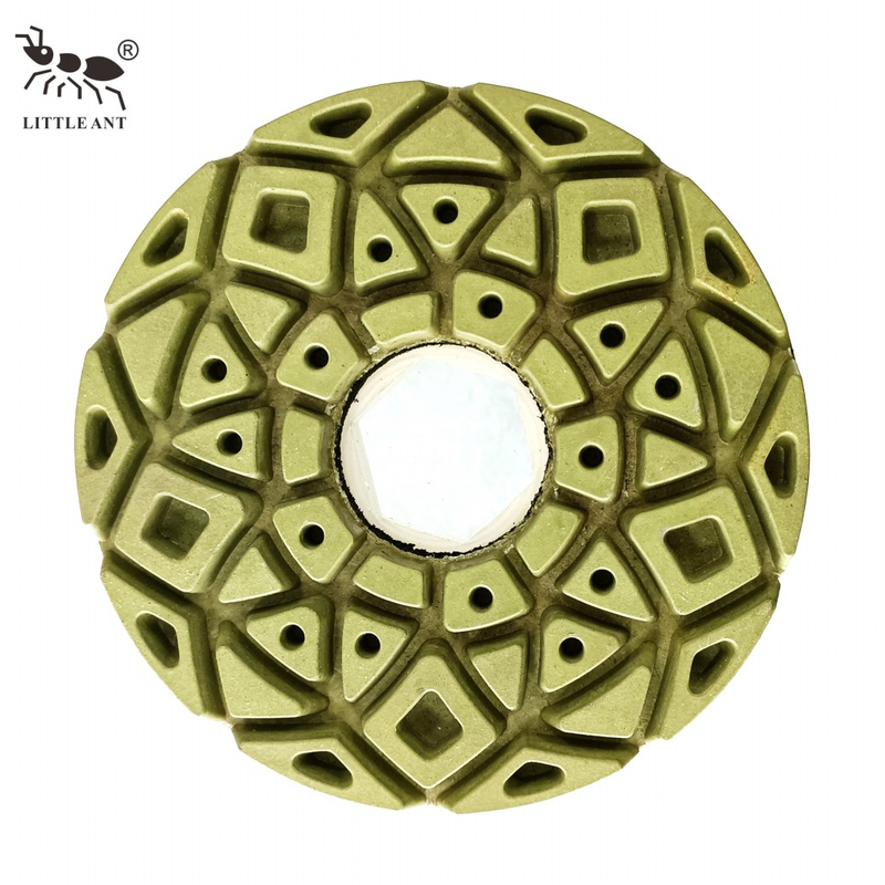 Küçük Ant Salyangoz Kiliti 5inch 125mm Reçine Kenar Pilishing Pad ile PVC Backer Granit Mermer Terazzo Kuvars
