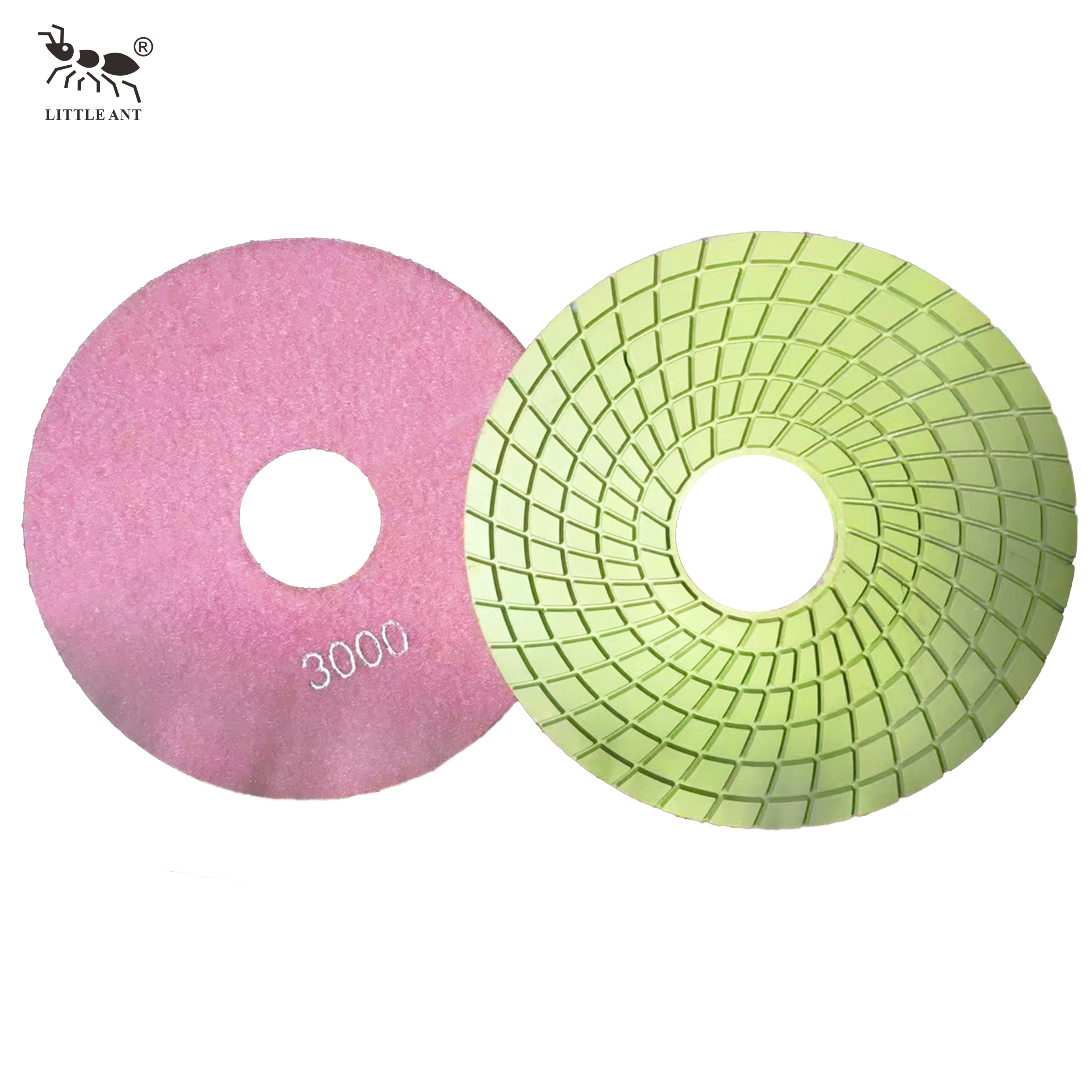 Küçük karınca 180mm 7 inç reçine parlatma pedleri, tasarlanmış taş için ıslak gerçek renk