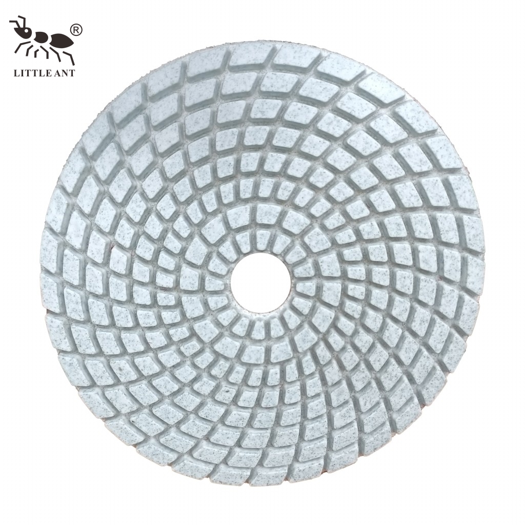 Küçük karınca en iyi spirt ıslak parlatma ped 4 inç 100mm daha az toz beton taş