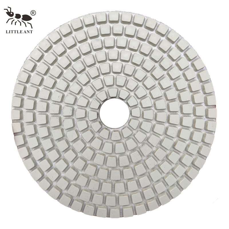 Küçük karınca en çok satan kare ıslak parlatma pedi 3 "4 " 5 "6 " 8 "Beton Taş için İnç Daha Az Toz