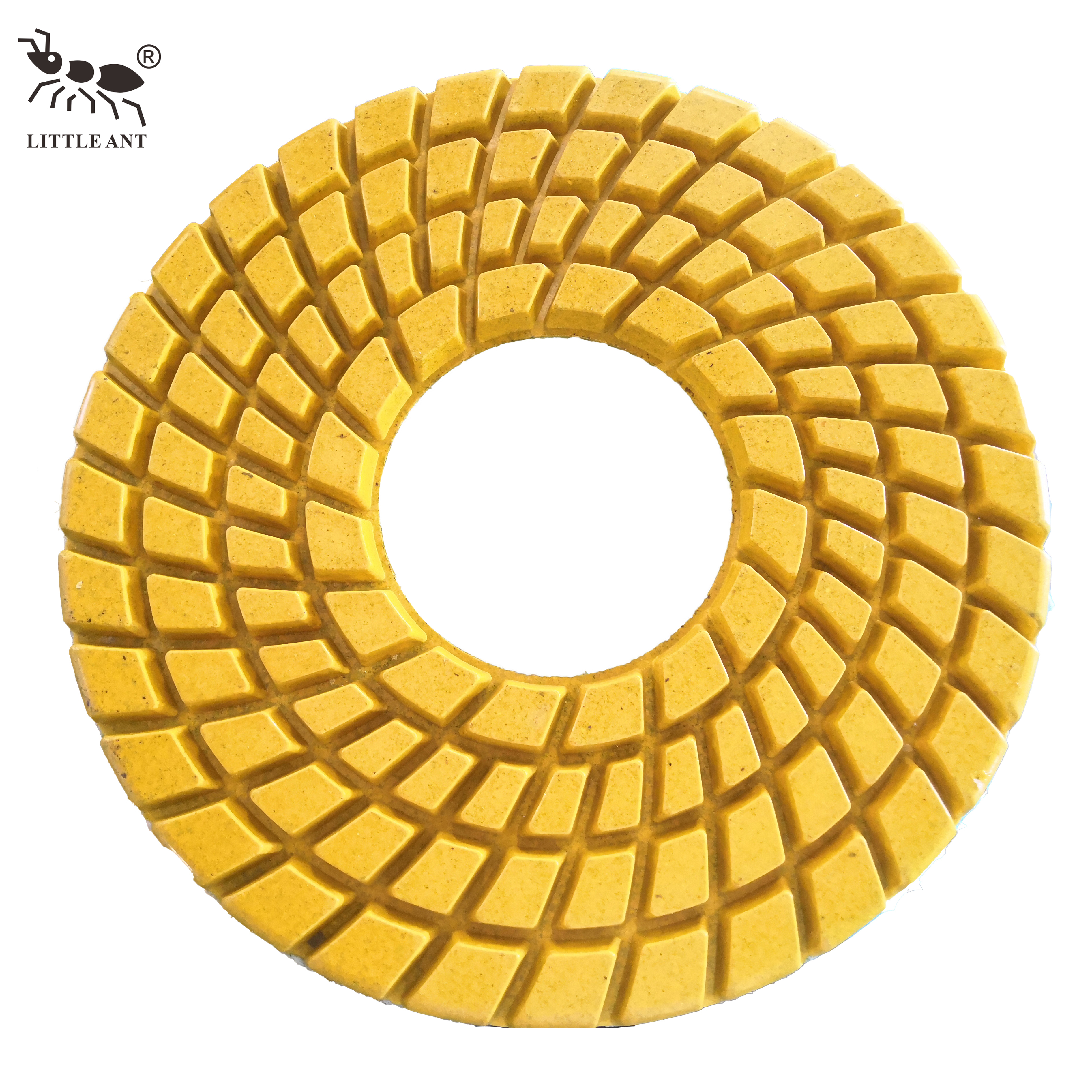 Küçük karınca 250mm 10 inç reçine zemin parlatma pedi Spiral Güç aleti Granit Mermer Terazzo Kuvars