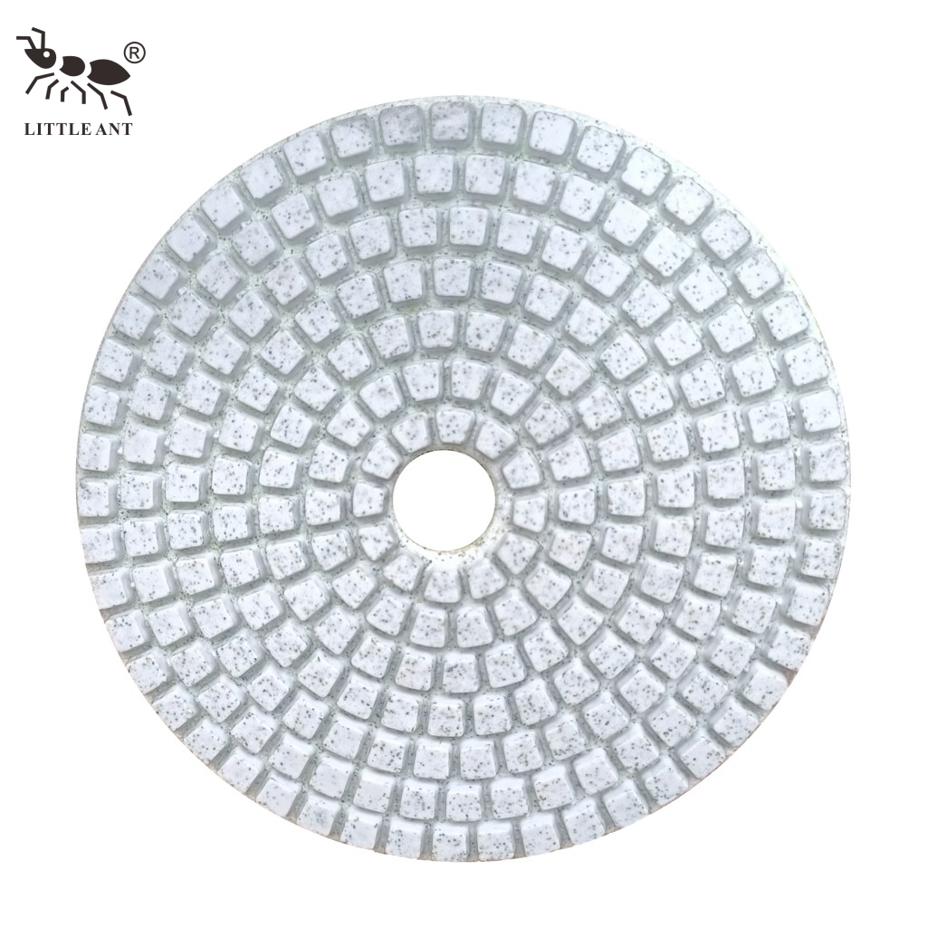 Küçük karınca en çok satan kare ıslak parlatma pedi 3 "4 " 5 "6 " 8 "Beton Taş için İnç Daha Az Toz