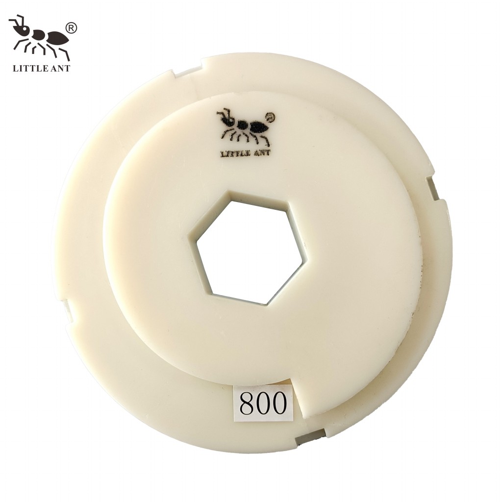 Küçük Ant Salyangoz Kiliti 5inch 125mm Reçine Kenar Pilishing Pad ile PVC Backer Granit Mermer Terazzo Kuvars