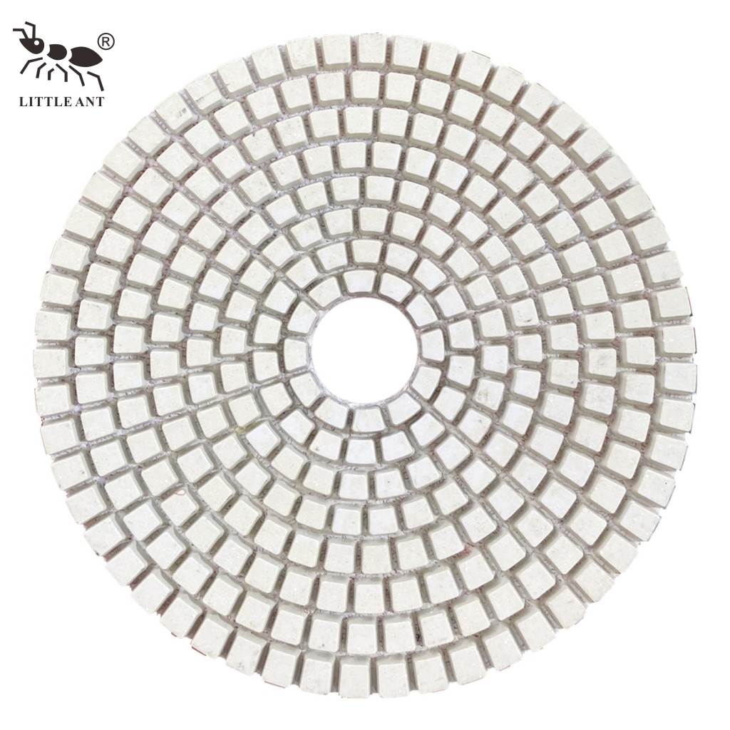 Küçük karınca en çok satan kare ıslak parlatma pedi 3 "4 " 5 "6 " 8 "Beton Taş için İnç Daha Az Toz